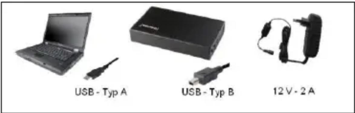 INTENSO 3.5 Memory Box - Connexion du disque dur: - 1