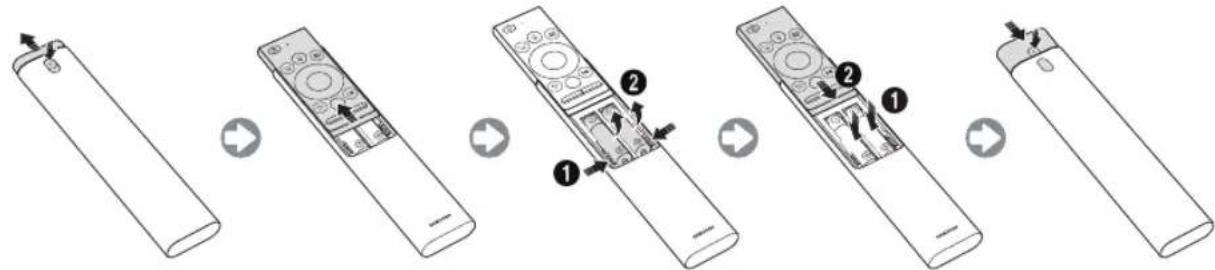 SAMSUNG QE85Q900RAT - Satta i batterier i Samsung Smart Remote - 1
