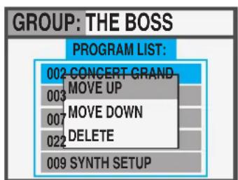 Studiologic SL88 Studio - Comment créé un nouveau groupe ou en modifier un - 3