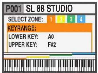 Studiologic SL88 Studio - Zoneneinstellung (Zone Edit) - 1