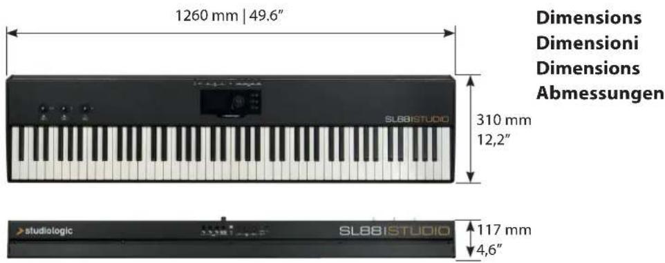 Studiologic SL88 Studio - Technische Daten - 1