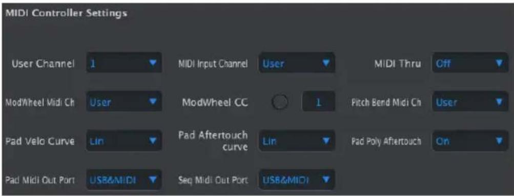 Arturia MiniBrute 2S - La fenêtre MIDI Controller Settings - 1