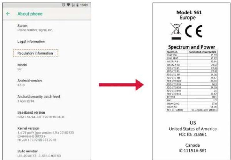 CAT S61 - AFFICHER L'ÉTIQUETTE ÉLECTRONIQUE - 1