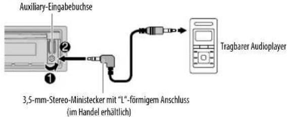 JVC KDR492 - Verwendung eines tragbaren Audiolayers - 1