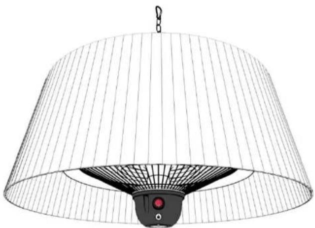 SunRed ARTIX HB - Infrarot Halogen Heizung mit Kette DE - 1