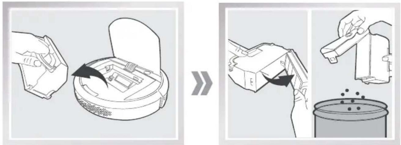 ECOVACS Deebot DM88 - Recipiente para el polvo y filtros Limpieza del recipiente para el polvo y los filtros - 1