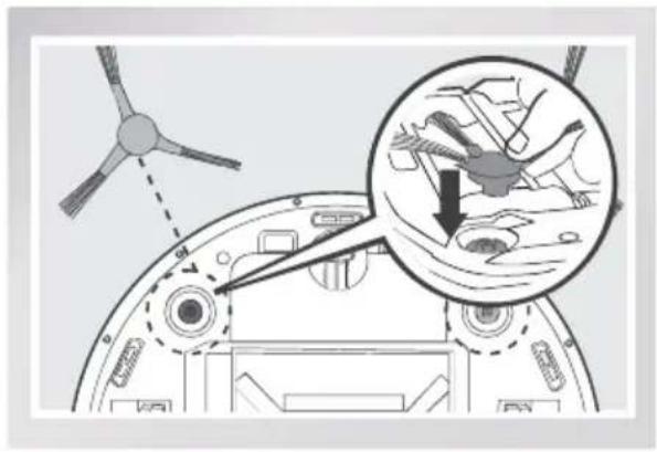 ECOVACS Deebot DM88 - Colocación de los cepillos laterales - 1