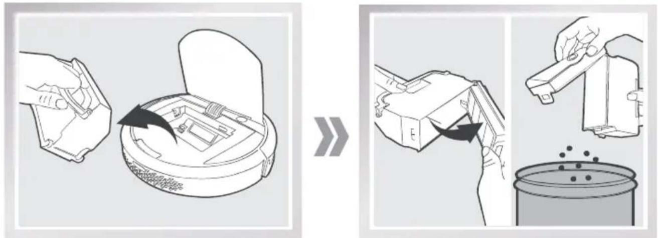 ECOVACS Deebot DM88 - Réservoir à poussière et filtres Nettoyage du réservoir à poussière et des filtres - 1