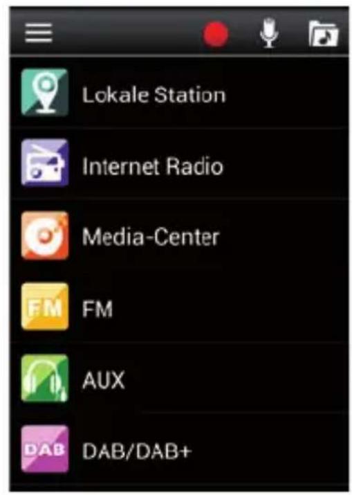 Imperial Dabman i150 - menu principal - 1