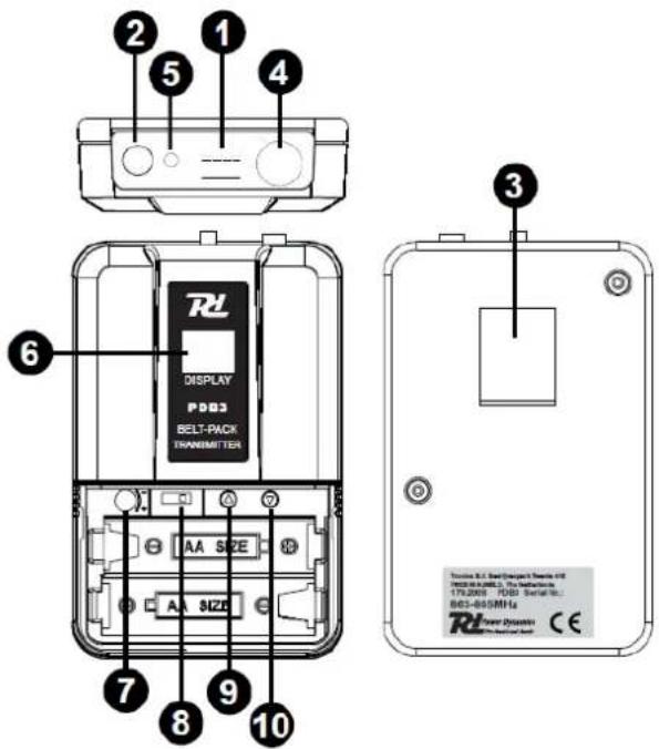 Power Dynamics PD782 - BODYPACK TRANSMITTER (OPTIONAL) - 1