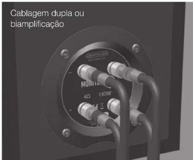 MONITOR AUDIO C150 - NOTA: Nesta configuração, as ligações de terminais fornecidas têm de ser utilizadas OBRIGATORIAMENTE. - 1