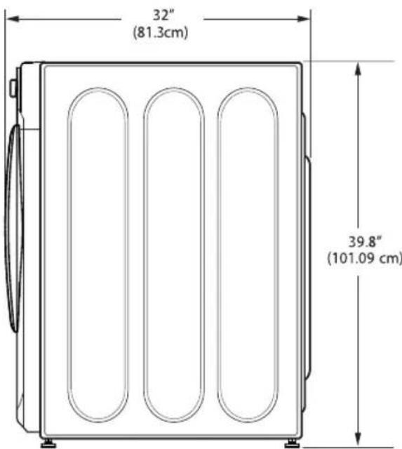 WHIRLPOOL AWG 1212PRO - DIMENSIONI D'INGOMBRO - 2