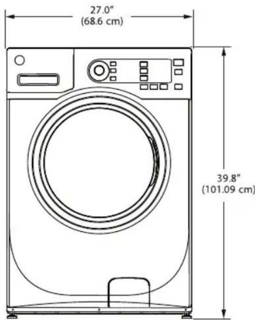 WHIRLPOOL AWG 1212PRO - DIMENSIONI D'INGOMBRO - 1