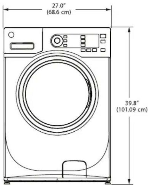 WHIRLPOOL AWG 1212PRO - DIMENSIONES APROXIMADAS - 1