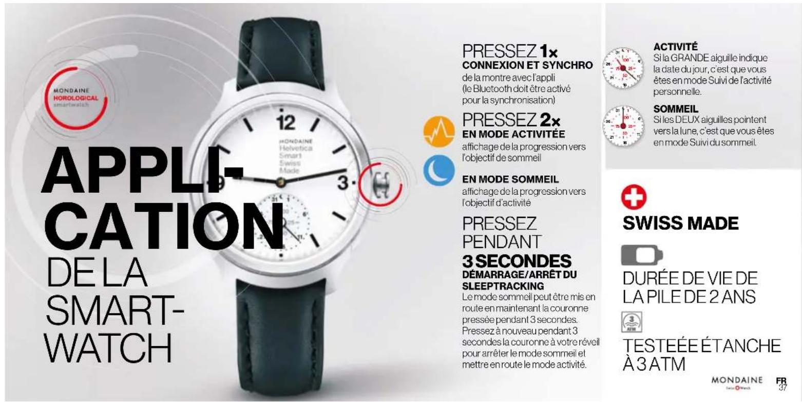 Mondaine Helvetica No1 MH1.B2S10.LB - ALIGNERLES AIGUILLES - 2