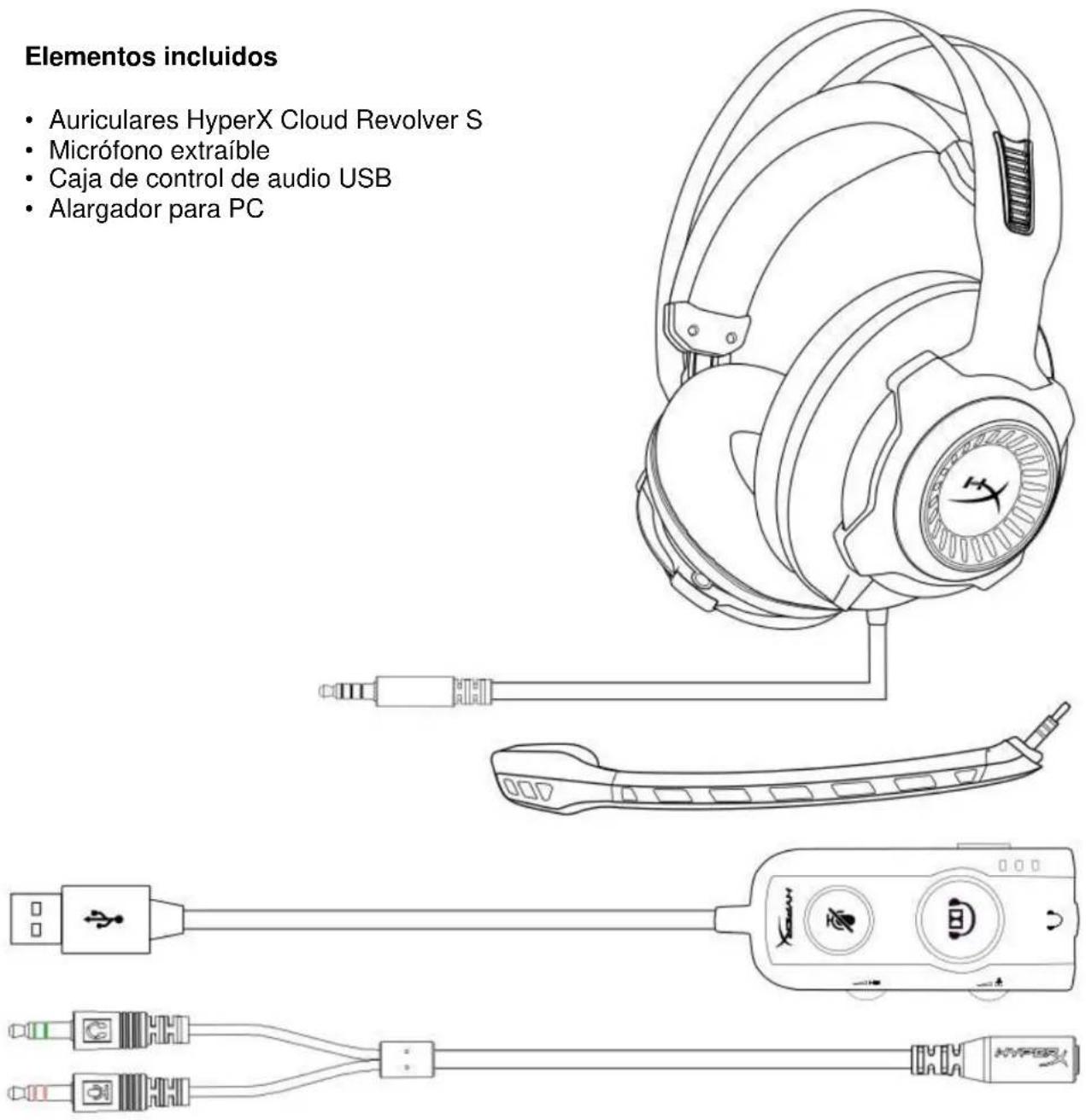 HYPERX Cloud Revolver S - Elementos incluidos - 1