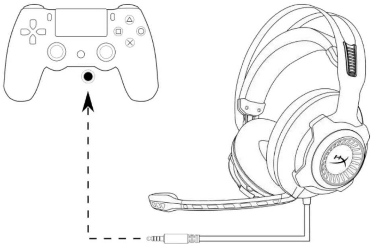 HYPERX Cloud Revolver S - Использование (PS4™ и PS4™ Pro) с прямым соединением 3,5 мм - 1