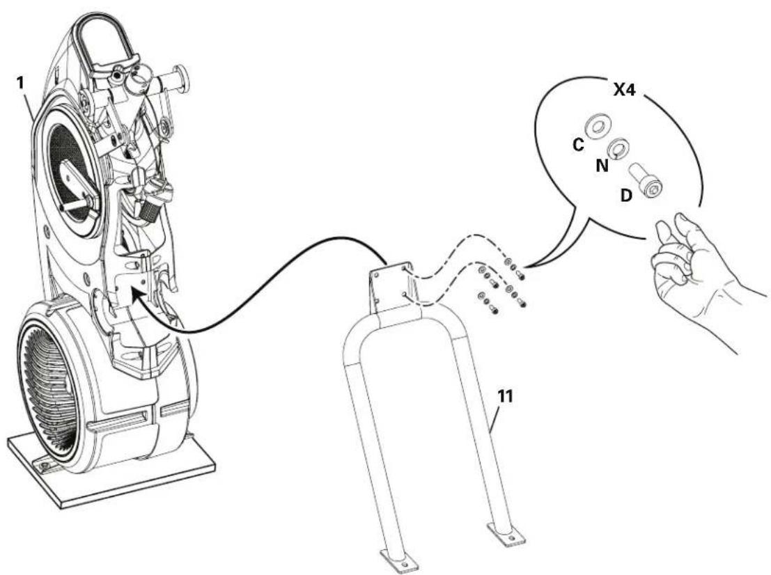 BOWFLEX Max Trainer M3 - Fixez la glissière au châssis puis relâchez le châssis de la plaque de livraison - 2