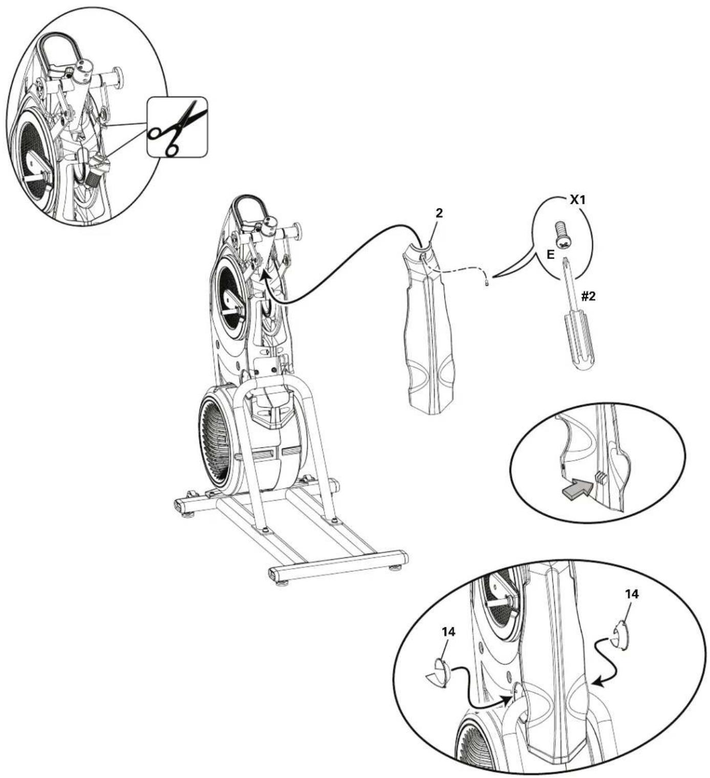 BOWFLEX Max Trainer M3 - Soulevez délicatement le châssis de la plaque de livraison et attachez-y le stabilisateur - 3