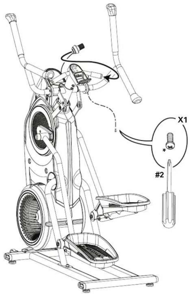 BOWFLEX Max Trainer M3 - Attachez le dispositif de vitesse au guidon statique, puis attachez la poignée - 1