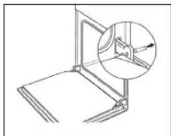 ETNA OM948RVS - Positioning the oven door - 2