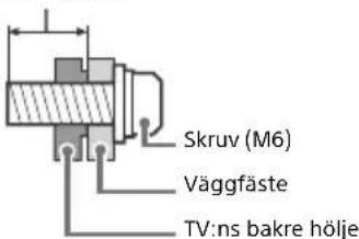 Skruv (M6) Väggfäste TV:ns bakre hölje