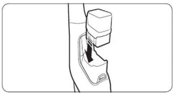 SAMSUNG POWERstick VS6000 - Installation et retrait d'une batterie - 2