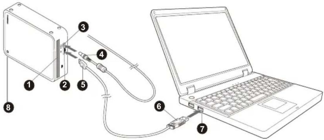 TOSHIBA Canvio for Desktop - Conexión de la unidad al ordenador - 1
