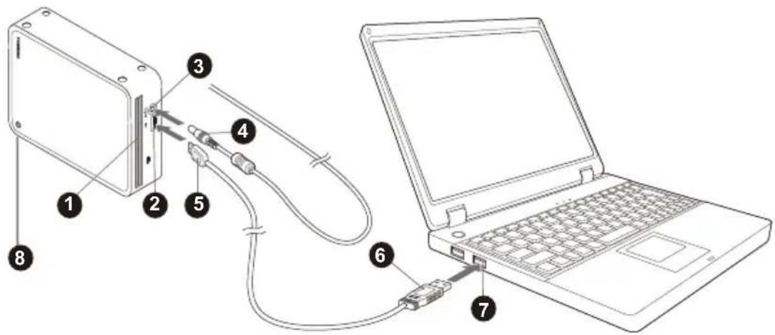 TOSHIBA Canvio for Desktop - Collegamento dell'unità al computer - 1