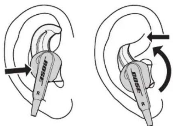 BOSE SoundSport Inear - Bepalen of het dopje de juiste maat is: - 1