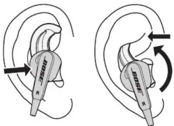 BOSE SoundSport Inear - Pour déterminer si l'embout installé est de la taille adaptée : - 1