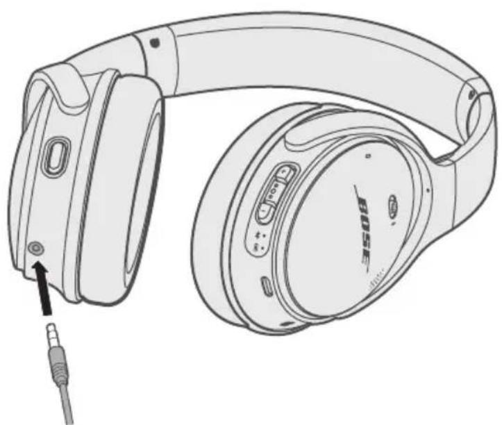 BOSE QuietComfort 35 II - 音声ケーレルを接続する - 1