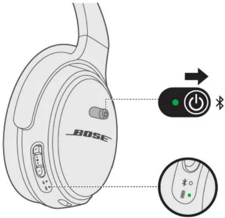BOSE QuietComfort 35 II - Mise sous tension - 1