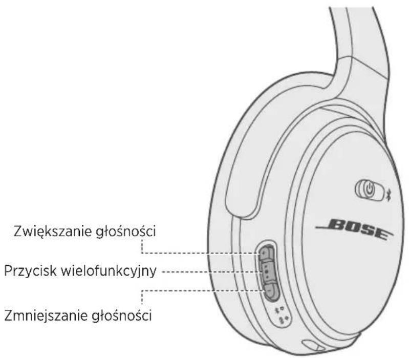BOSE QuietComfort 35 II - Funkcje odtwarzania multimiędów i regulowania gólosnosci - 1