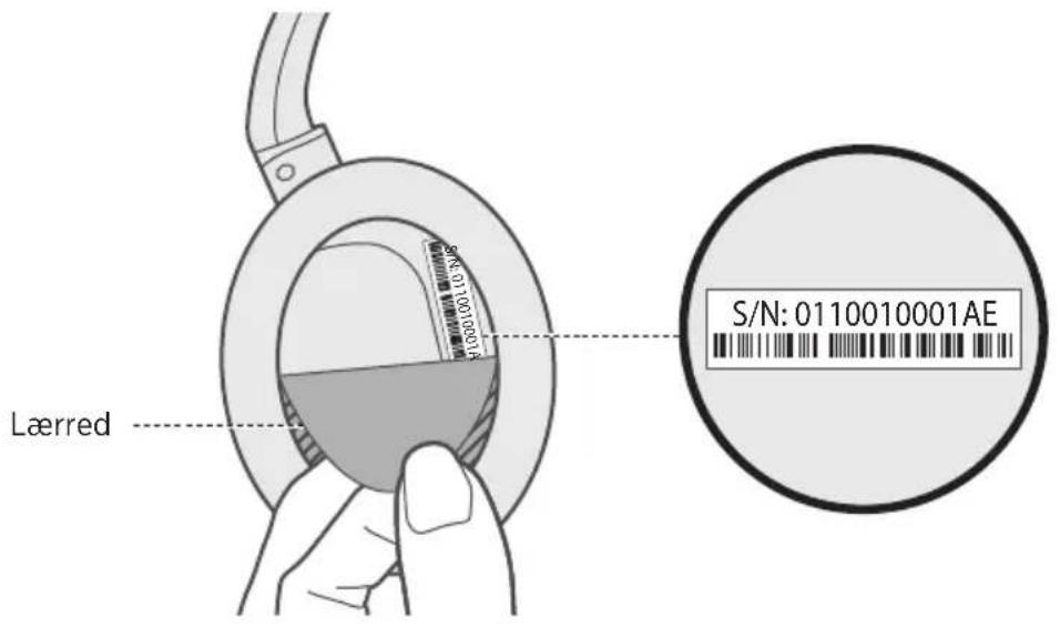 BOSE QuietComfort 35 II - Serienummerets placering - 1