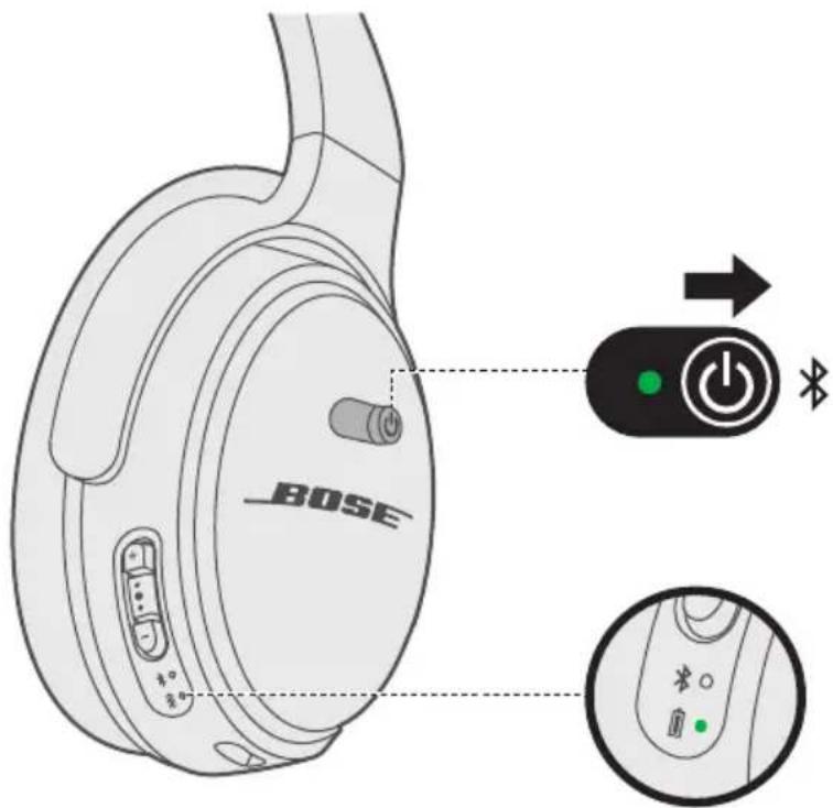 BOSE QuietComfort 35 II - Virran kytkeminen - 1