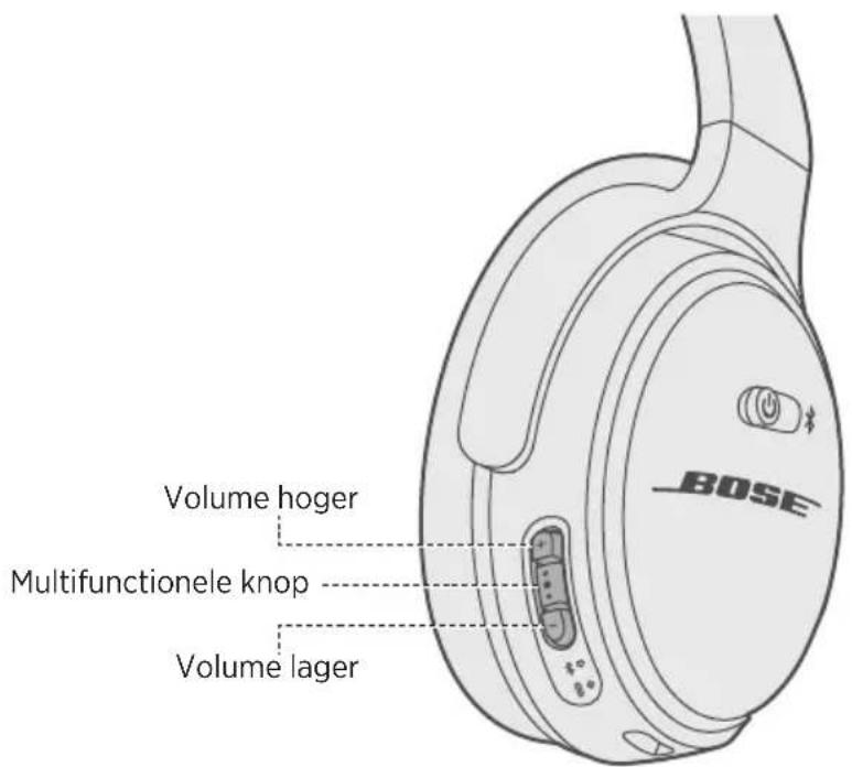 BOSE QuietComfort 35 II - Functies voor het afspelen van media en voor het volume - 1