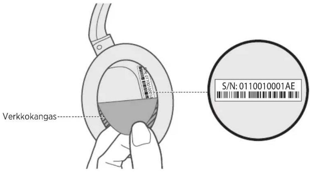 BOSE QuietComfort 35 II - Sarjanumeron sijainti - 1