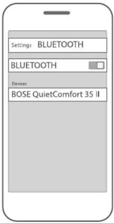 BOSE QuietComfort 35 II - Verbinden mithilfe des Bluetooth-Menus auf ihrem Mobilgerät - 2
