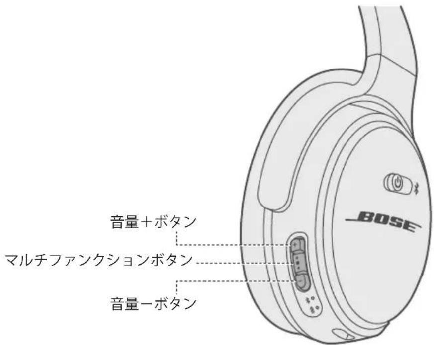 BOSE QuietComfort 35 II - MDEIAの再生機能と音量調節機能 - 1