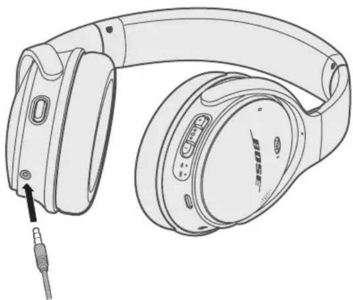 BOSE QuietComfort 35 II - Connect the audio cable - 1