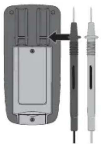 Laserliner MultiMeterCompact - Mocowanie końcówek pomiarowych - 1