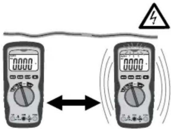 Laserliner MultiMeterCompact - Localisation de la tension sans contact (avertissement CA) - 1