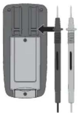 Laserliner MultiMeterCompact - Fastgørelse af målespidserne - 1
