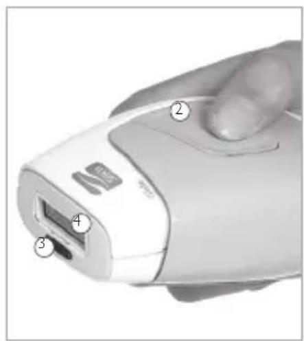 SILKN Glide Unisex 200K - I.1 Silk'n Glide™ apparat beskrivelse   Silk'n Glide™ HÄRFJERNER har en BEHANDLINGSOVERFLADE, en KONTROL ENHED og en PULSKNA - 1