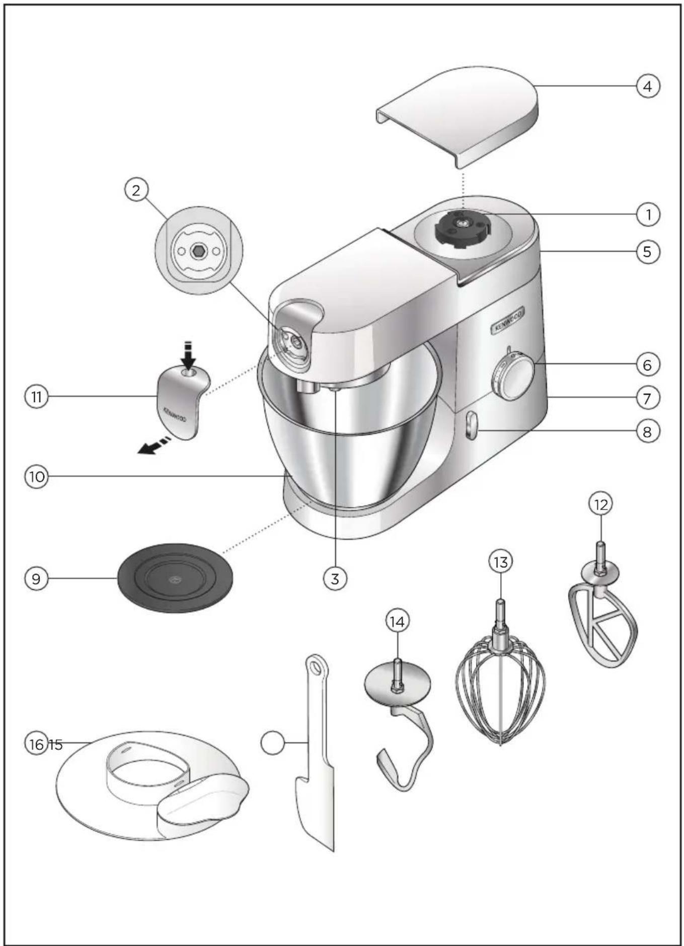 KENWOOD Chef KVC3170S - Redskaber og stænkskærm - 30