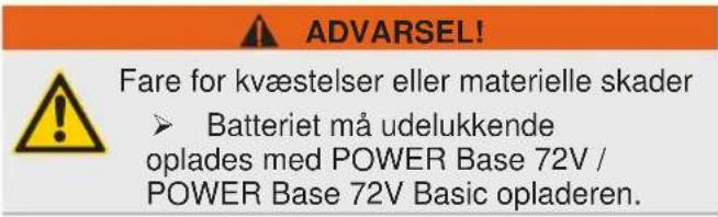 Wolf Garten 72V LiION Power 24B - Opladning af batteri - 1