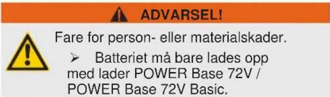 Wolf Garten 72V LiION Power 24B - Lade batteriet - 1