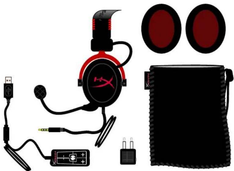 HYPERX CloudX - O que está incluído: - 1