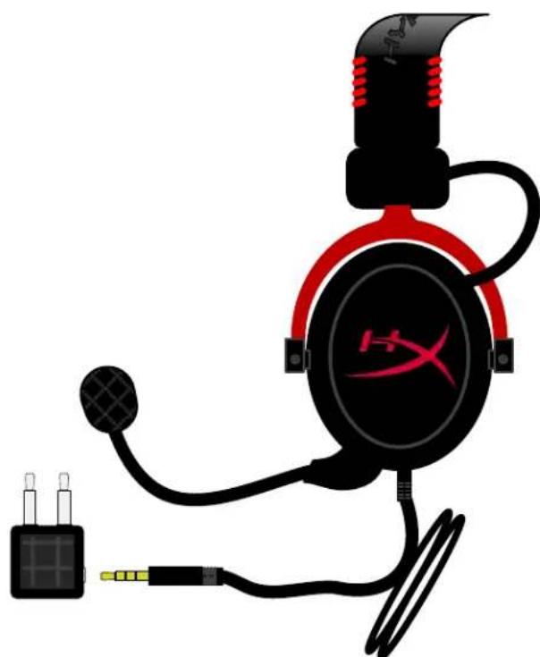 HYPERX CloudX - Kullanim (Uçak Adaptörü ile) - 1